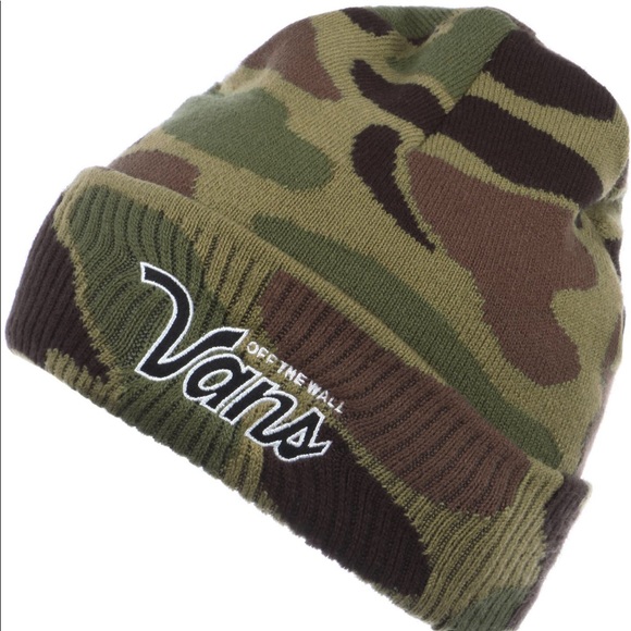 vans camo beanie